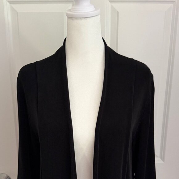 Chico's Elegant Black Open-Front Cardigan - Picture 3 of 8
